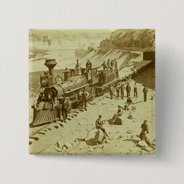 Scenes on the Union Pacific Railroad 15 Cm Square Badge (Front)