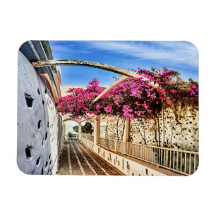 Scenic Alleyway in Santorini, Greece Magnet