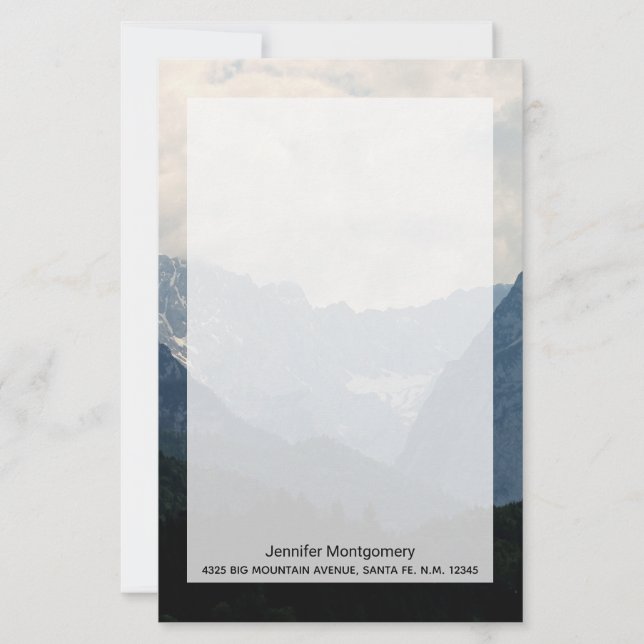 Scenic Alpine Mountains Nature Photo (Front)
