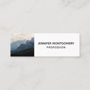 Scenic Alpine Mountains Nature Photo Mini Business Card