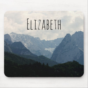 Scenic Alpine Mountains Nature Photo Mouse Pad