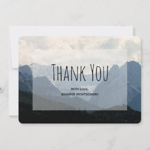 Scenic Alpine Mountains Nature Photo Thank You Card