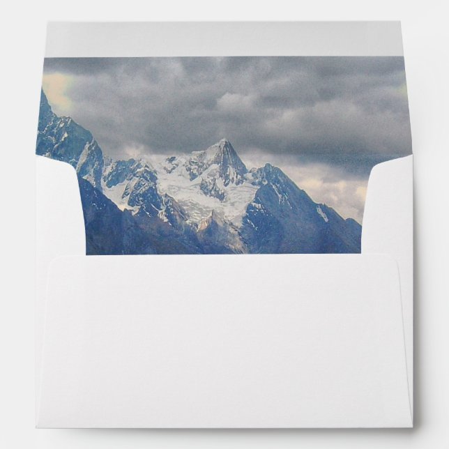 Scenic Alpine Mountains Photo Address Envelope (Back (Bottom))