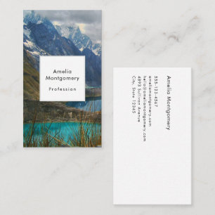 Scenic Alpine Mountains Photo Business Card