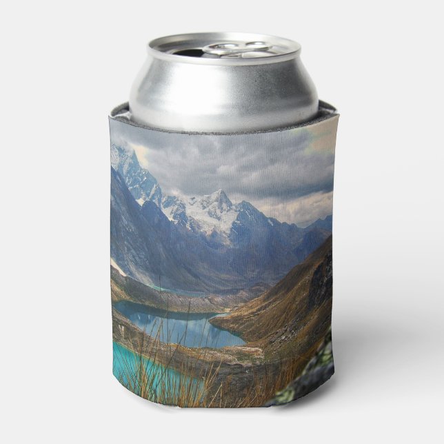 Scenic Alpine Mountains Photo Can Cooler (Can Front)