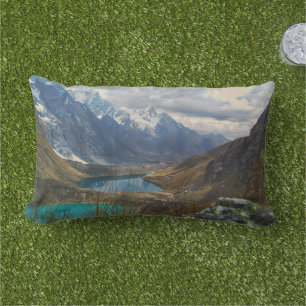 Scenic Alpine Mountains Photo Lumbar Cushion