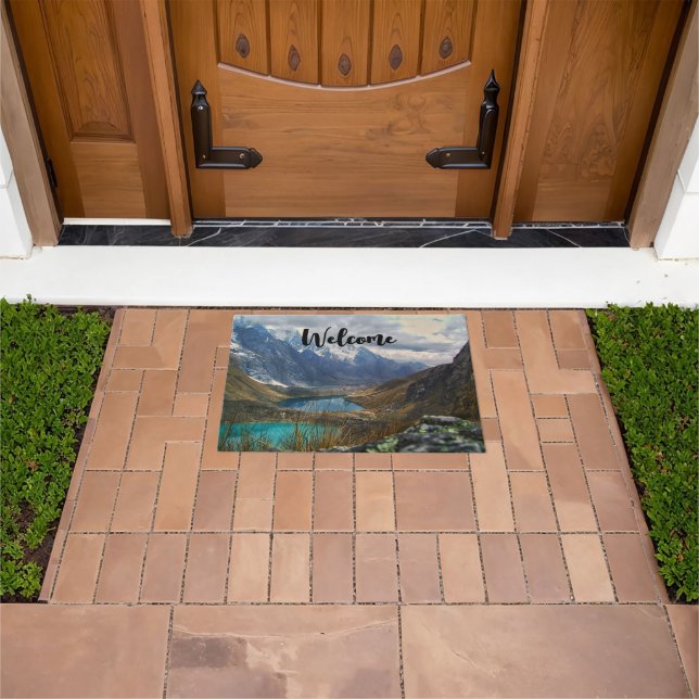 Scenic Alpine Mountains Photo Welcome Doormat (Outdoor)
