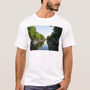 Scenic Amsterdam Canal & Houseboats Photo T-Shirt
