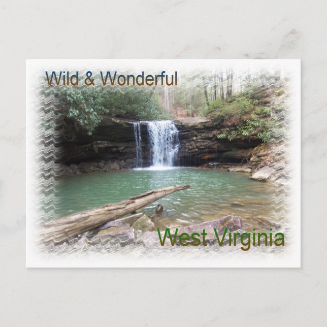 Scenic Appalachian Waterfall Postcard (Front)