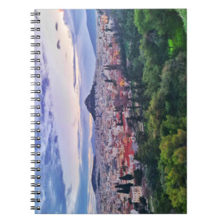 Scenic Athens Purple Sunset View  Notebook