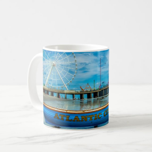Scenic Atlantic City Boardwalk Coffee Mug (Front Left)