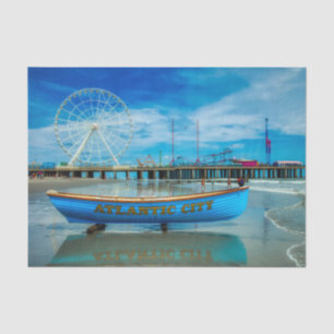 Scenic Atlantic City Boardwalk Tissue Paper
