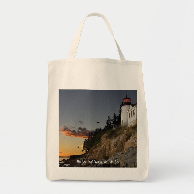Scenic Bar Harbor Lighthouse  Tote Bag (Front)
