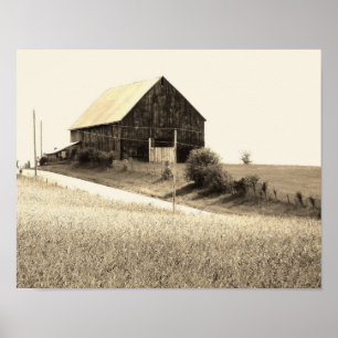 scenic barn image poster