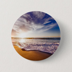 Scenic Beach Art Ocean Images Photography Cool Bea 6 Cm Round Badge