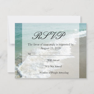 Scenic Beach Destination Wedding RSVP Card