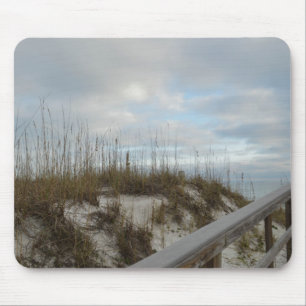Scenic Beach Photography Boardwalk & Sand Dunes Mouse Pad