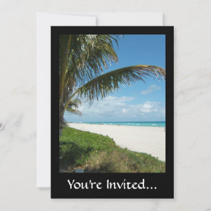 Scenic Beach, Side Palm Branch Invitation