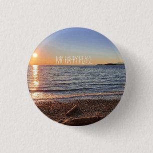 Scenic Beach Sunset Photo 3 Cm Round Badge