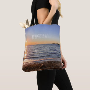 Scenic Beach Sunset Photo Tote Bag