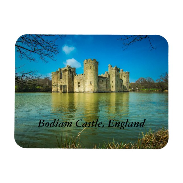 Scenic Bodiam Castle in East Sussex England Magnet (Horizontal)