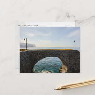 Scenic bridge in Ponta do Sol, Madeira Postcard