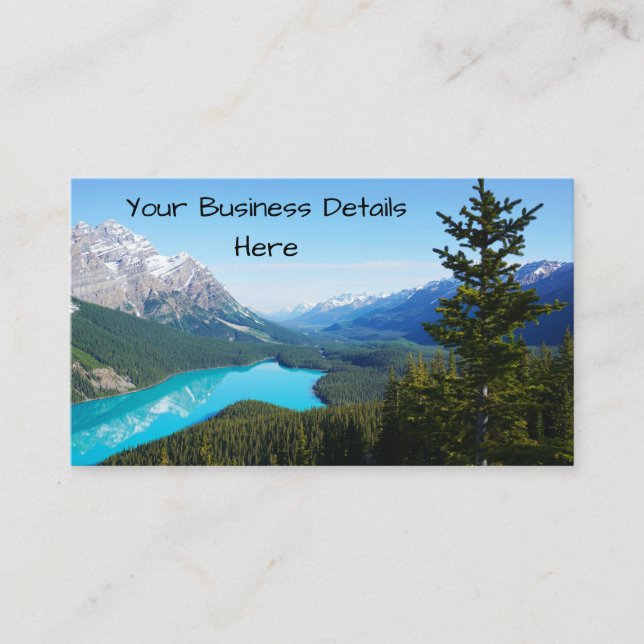 Scenic Canadian Blue Mountain Lake Pines Business Card (Front)