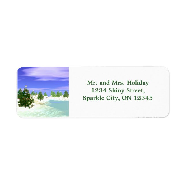 Scenic Christmas Return Address Label (Front)