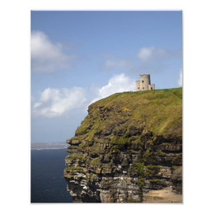 Scenic Cliffs of Moher and O'Brien's Tower. Photo Print