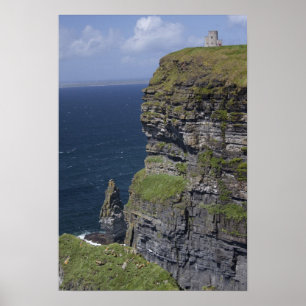 Scenic Cliffs of Moher and O'Brien's Tower Poster
