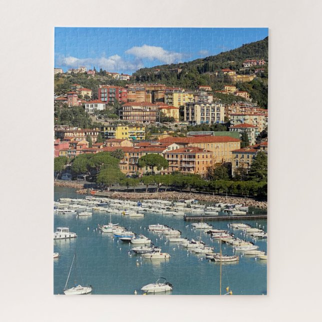 Scenic Coast Town, Lerici, Liguria, Italy Jigsaw P Jigsaw Puzzle (Vertical)
