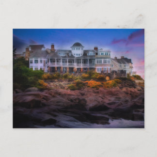 Scenic Coastal Sunrise Cape Neddick Maine Postcard