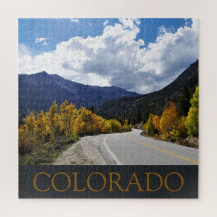 Scenic Colorado Gold Aspens Family Fun Jigsaw Puzzle