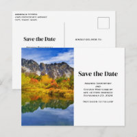 Scenic Country Mountains and Lake Save the Date