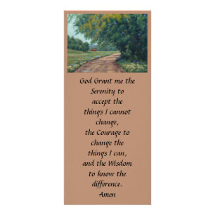 Scenic Country Road With Red Barn and Trees Rack Card