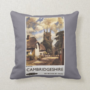 Scenic Country View British Railways Poster Cushion