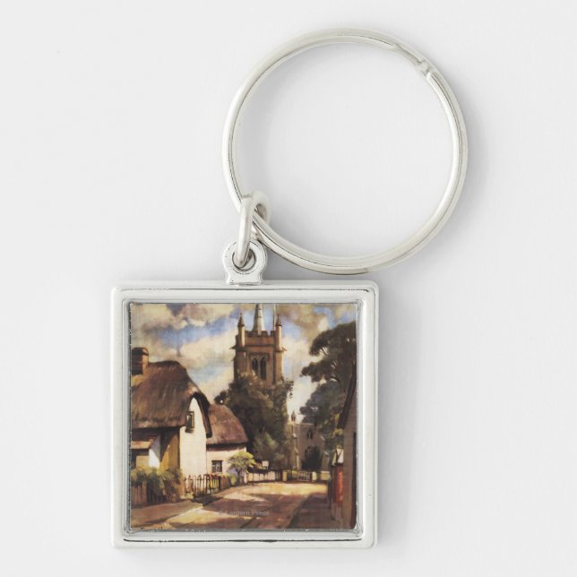 Scenic Country View British Railways Poster Key Ring (Front)