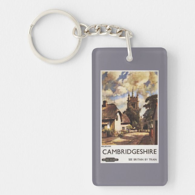 Scenic Country View British Railways Poster Key Ring (Front)