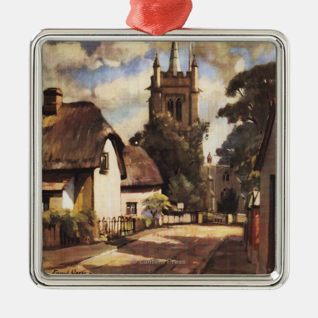 Scenic Country View British Railways Poster Metal Tree Decoration (Front)