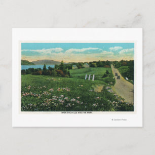 Scenic Country View, Over the Hills and Far Postcard