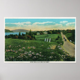 Scenic Country View, Over the Hills and Far Poster
