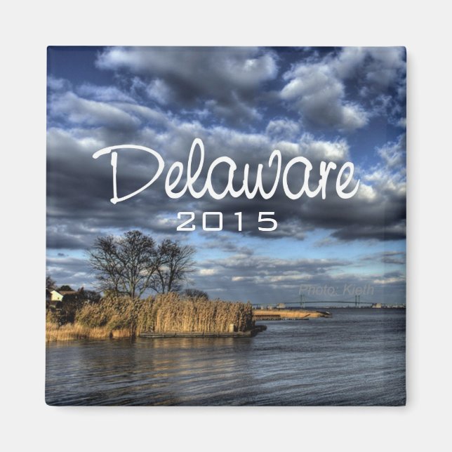 Scenic Delaware USA Fridge Magnet Change Year (Front)