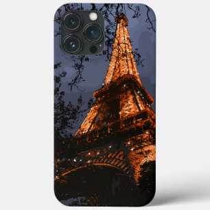 Scenic Eiffel Tower Paris France at Night Majestic iPhone 13 Pro Max Case