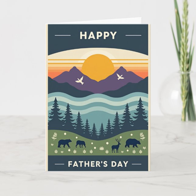 Scenic Fathers Day Mountain Card (Front)