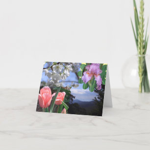 Scenic Floral Collage Card