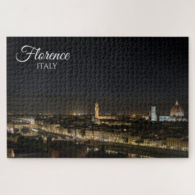 Scenic Florence Italy Skyline Jigsaw Puzzle (Horizontal)