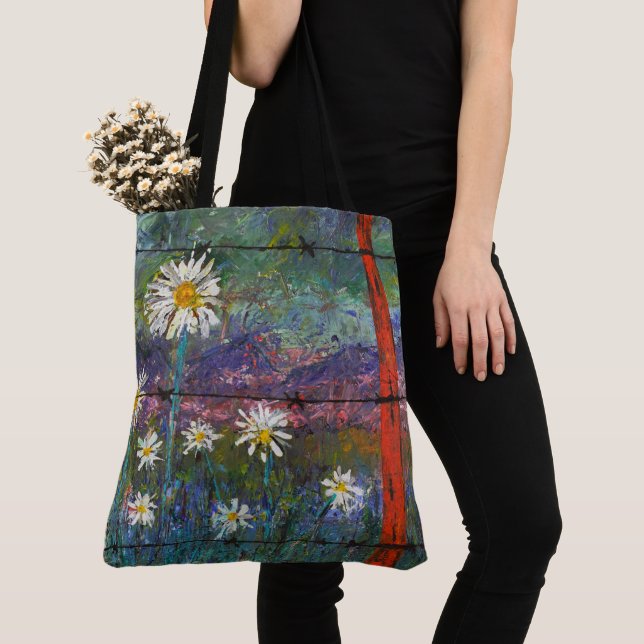 Scenic Flower Tote Bag (Close Up)