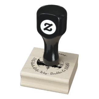 scenic forest address stamp