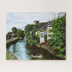 Scenic Galway City Ireland Canal View Jigsaw Puzzl Jigsaw Puzzle