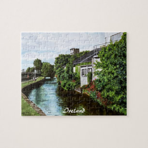 Scenic Galway City Ireland Canal View Jigsaw Puzzle
